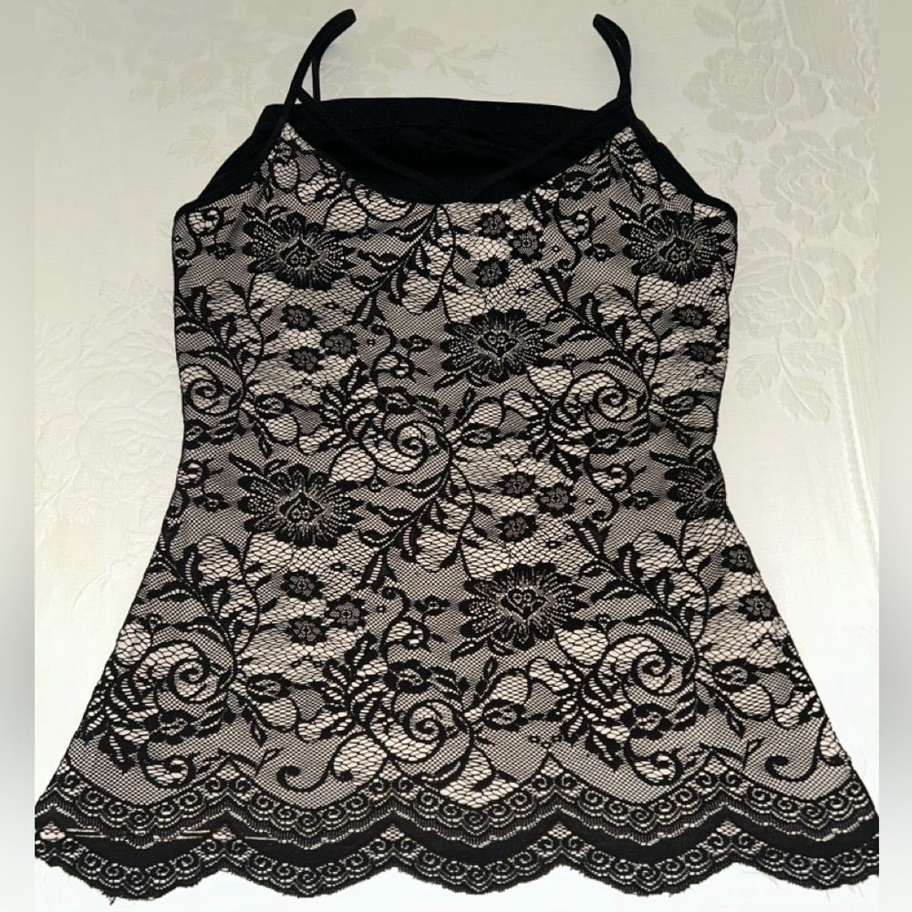 Boston proper black lace cami with lining size XXS
